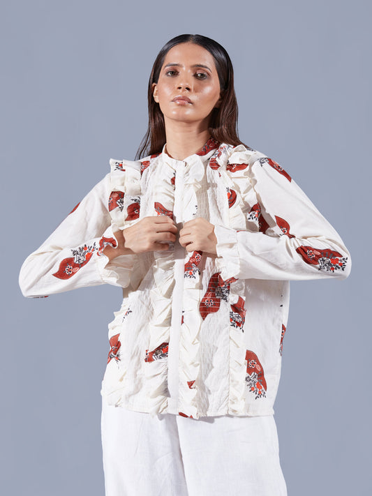 Neoma Blight Ruffle Top - Auruhfy India