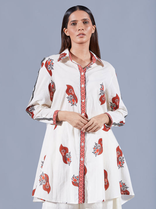 Neoma Curved Hem Shirt - Auruhfy India