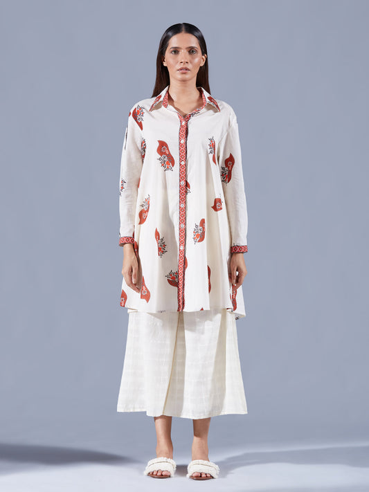 Neoma Curved Hem Shirt Set - Auruhfy India