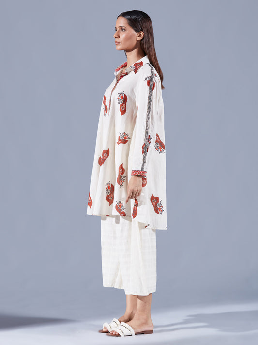 Neoma Curved Hem Shirt Set - Auruhfy India