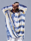 Striped Tie Dye Cowl Tunic - Auruhfy India