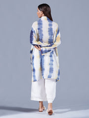 Striped Tie Dye Cowl Tunic - Auruhfy India
