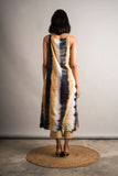 Striped Tie-Dye Embroidered Dress / Set - Auruhfy India