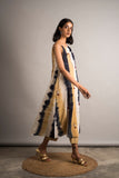 Striped Tie-Dye Embroidered Set - Auruhfy India